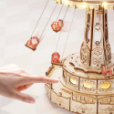 Intermediate mechanical 3D puzzle Musical and luminous swing carousel | Scientific-MHD