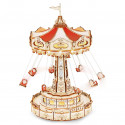 Intermediate mechanical 3D puzzle Musical and luminous swing carousel | Scientific-MHD