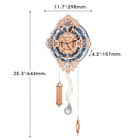 Intermediate Mechanical 3D puzzle Romantic clock | Scientific-MHD