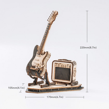 Puzzle 3D Facile Guitare Electrique