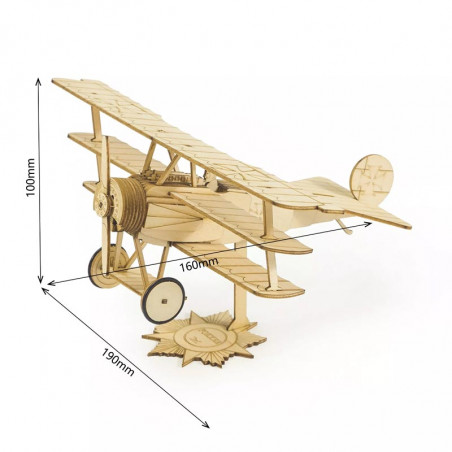Easy mechanical 3D puzzle for mini FOKKER DR.1 static 1/38 model | Scientific-MHD