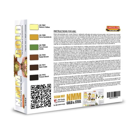 Acrylic paint non -metallic metal set 1 gold | Scientific-MHD