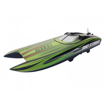 Bateau RC Amewi Big Storm Catamaran Brushless 740 Mm – 65 Km/h – Vert/Noir – ARTR Sans Batterie