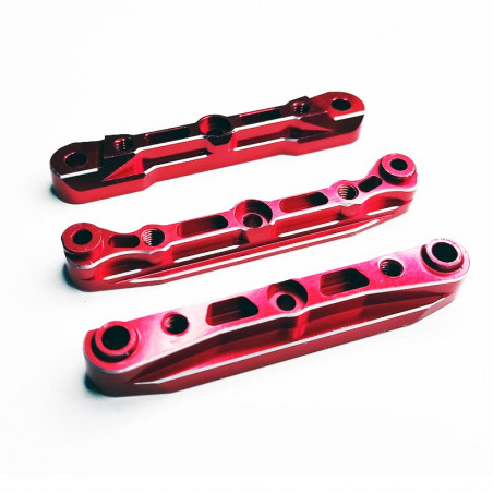 Parts electric car - Red anodized aluminum braces for Gunner MT or TR 6S | Scientific-MHD