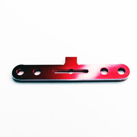 Part for electric car - Red anodized aluminum front linkage plate for Gunner MT & TR 6S | Scientific-MHD