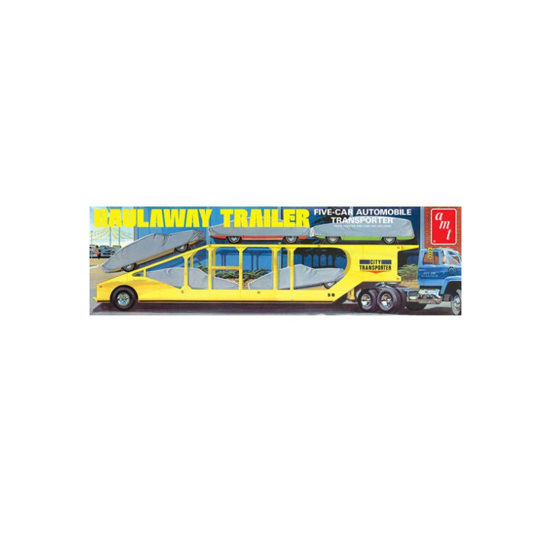 Maquette de camion en plastique 5-Car Haulaway Trailer 1:25
