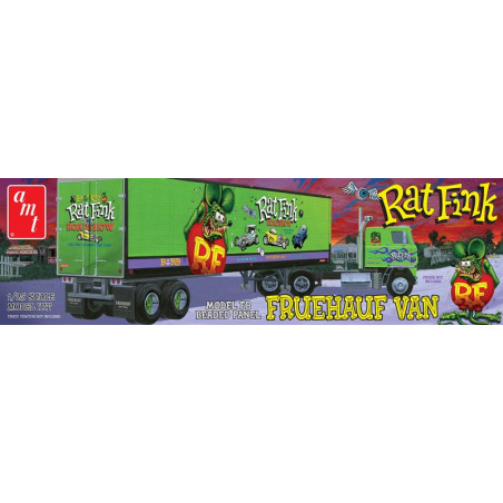 Truck plastic model kit - FRUEHAUF BEADED VAN TRAILER HAULER - RAT FINK 1:25 | Scientific-MHD