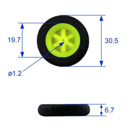 Eingebettete Zubehör -Schaumräder 30/5 mm | Scientific-MHD