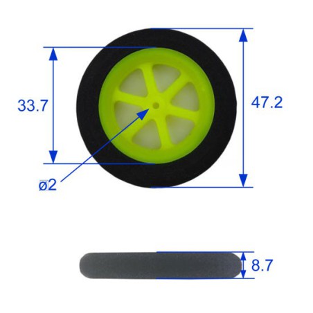 Embedded accessory foam wheels 46/8mm | Scientific-MHD