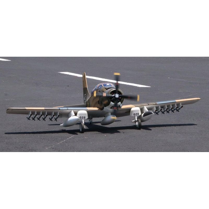 Avion thermique radiocommandé Skyraider 35-60cc Camo ARF Avion thermique radiocommandé Skyraider 35-60cc Camo ARF