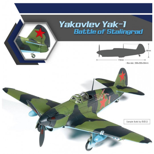 Maquette d'avion en plastique Yakovlev Yak-1 1/48 Bataille de Stalingrad Maquette d'avion en...