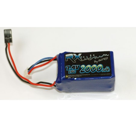 Lipo -Batterie für radio -kontrollierte Gerätepakete RX Lipo 7.4v/2000mah Jr. | Scientific-MHD