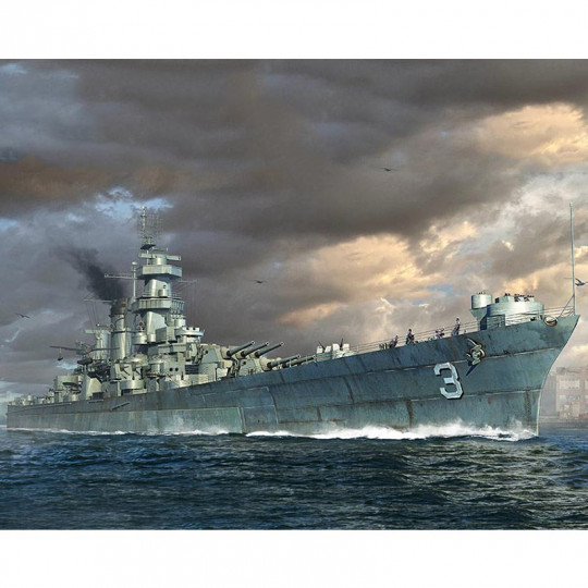 Maquette plastique de bateau USS Hawaii CB-3 1:700 Maquette plastique de...