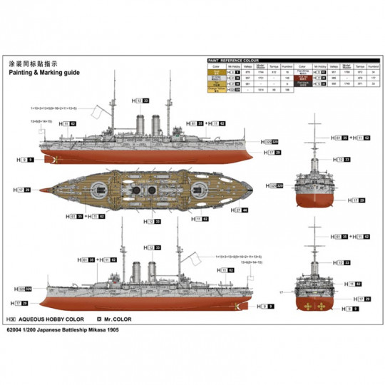 Japanisches Schlachtschiff Mikasa 1905 1200