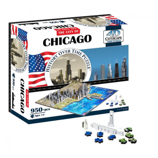 4D Stadtbild Chicago Zeitpuzzle 4D Stadtbild Chicago...