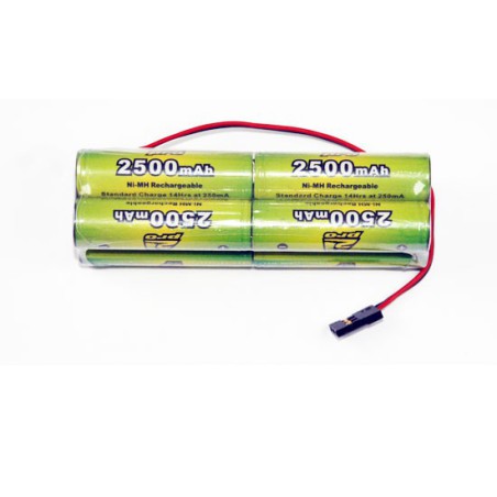 NIMH battery for radio controlled device Pack TX B 9.6V/AP-2500 JR Servo type | Scientific-MHD