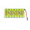 NIMH battery for radio controlled device Pack TX S 9.6V/AP-2500 JR type Servo | Scientific-MHD