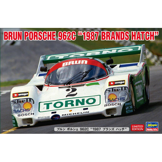 Maquette plastique de voiture Brun Porsche 962C "1987 Brands Hatch" 1:24 Maquette plastique de...
