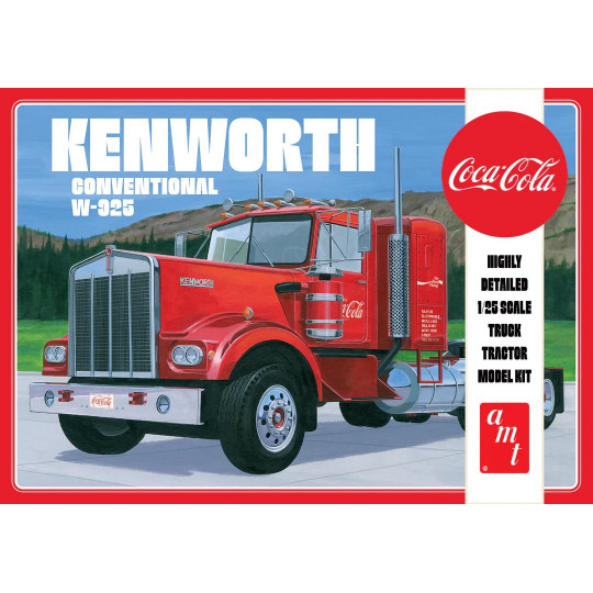 Plastikmodell des Lastwagens Kenworth W-925 "CocaCola" 1:25 Plastikmodell des...