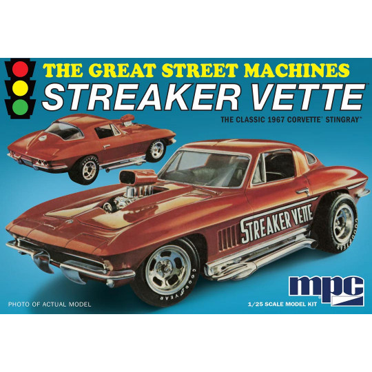 Plastikmodell des Autos Corvette Stingray 1967 "Streaker Vette" 1:25 Plastikmodell des Autos...
