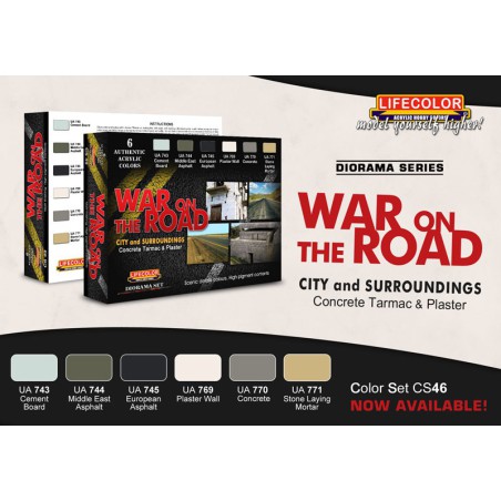 Peinture acrylique SET WAR ON THE ROAD