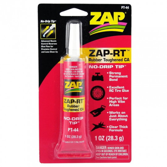 Colle pneus RC ZAP-RT cyano...