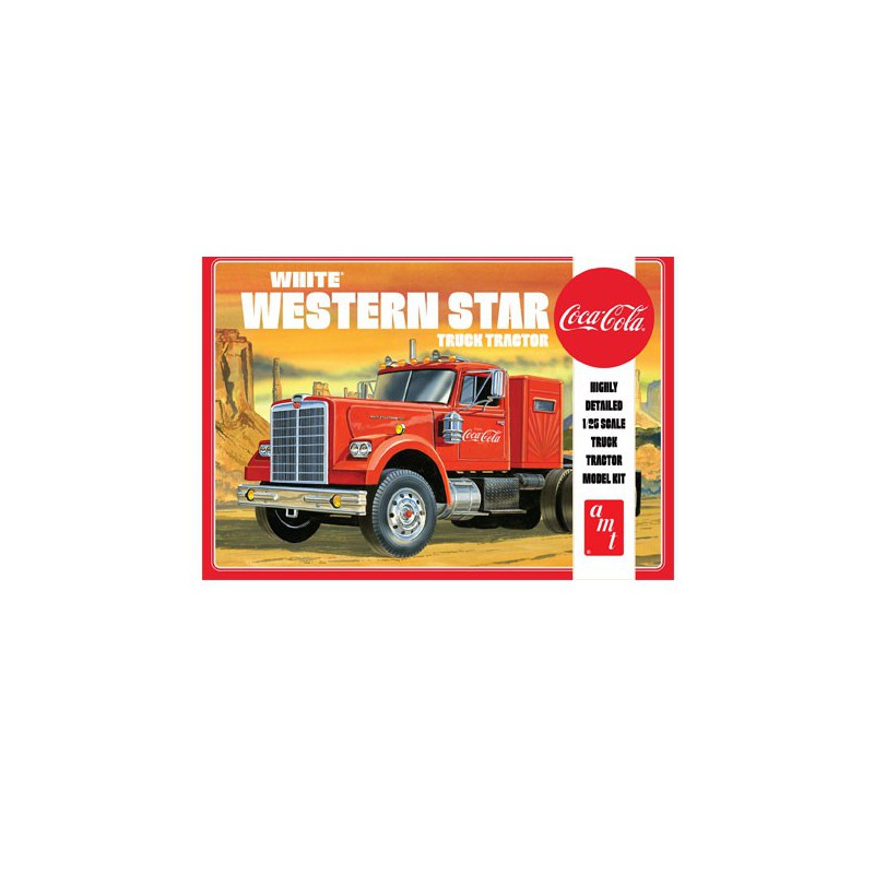 Maquette de camion en plastique White Western Star Semi tractor Coca-Cola 1/25