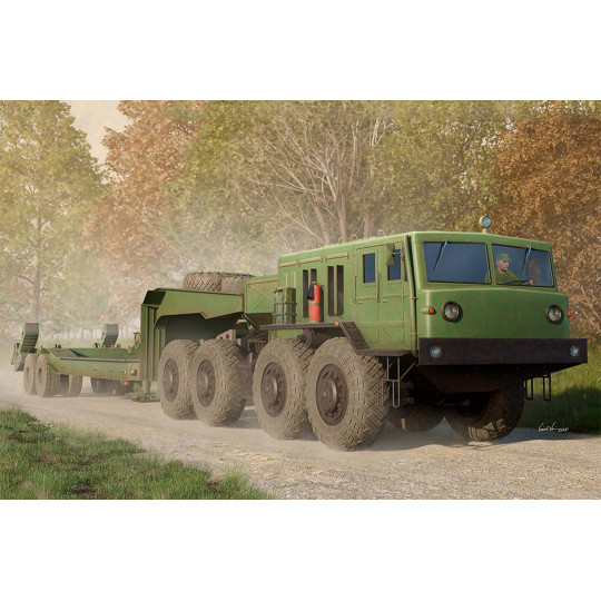 Maquette plastique de camion MAZ-545 avec remorque CHMZAP-5247G 1:35 Maquette plastique de...