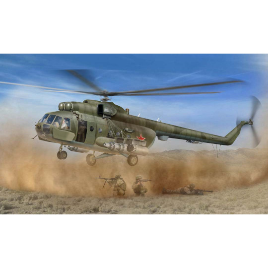 Maquette plastique d’hélicoptère Mi-8 Hip 1:48 Maquette plastique...