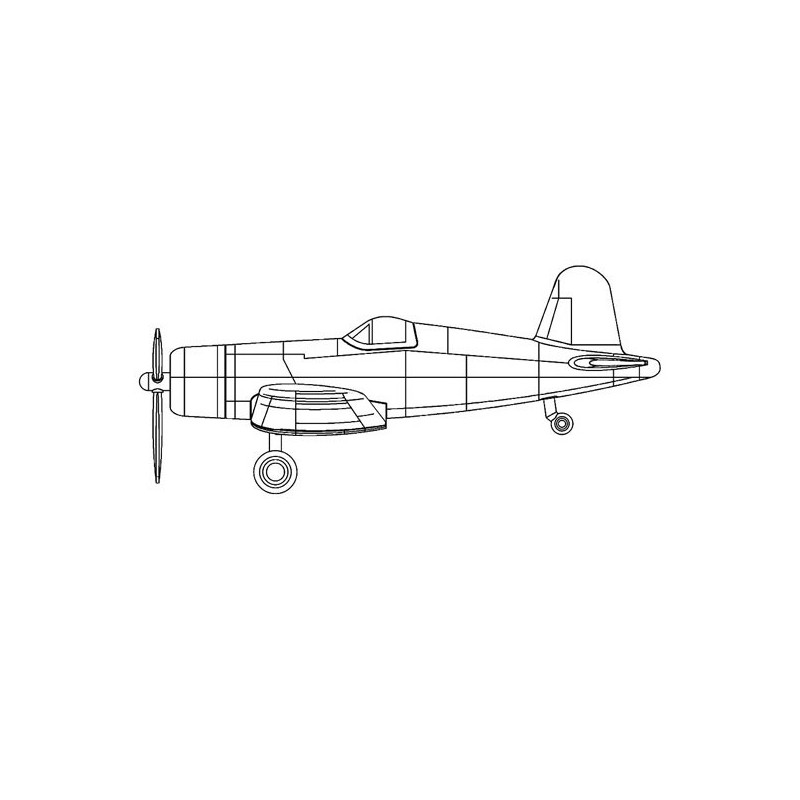 Maquette de Bateau en plastique F4U-4 CORSAIR (Pre-painted) 1/350