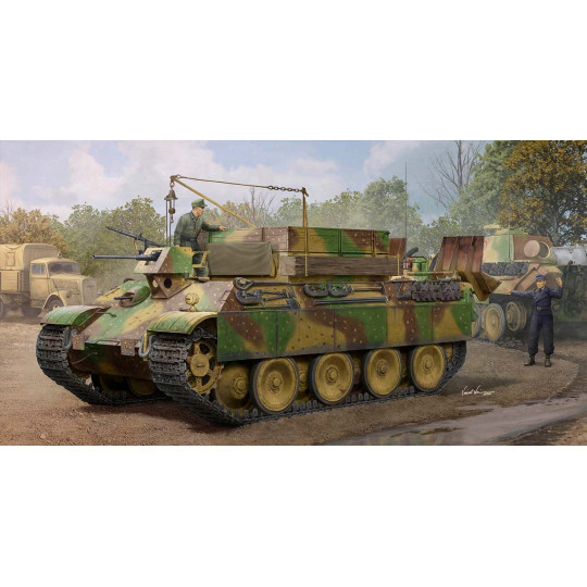 Plastikmodell des deutschen Panzers Sd.Kfz.179 Bergepanther Ausf.G letzte Version 1:35 Plastikmodell des deutschen...