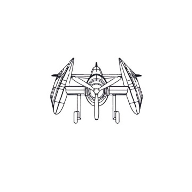 F6F HELLCAT plastic boat model (prepained) 1/350 ScientificMHD