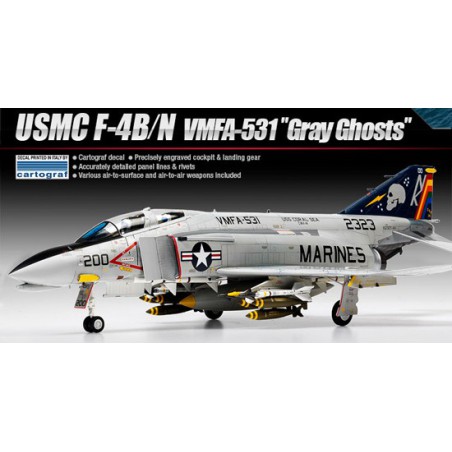 Maquette d'avion en plastique F-4B/N Gray Ghosts 1/48