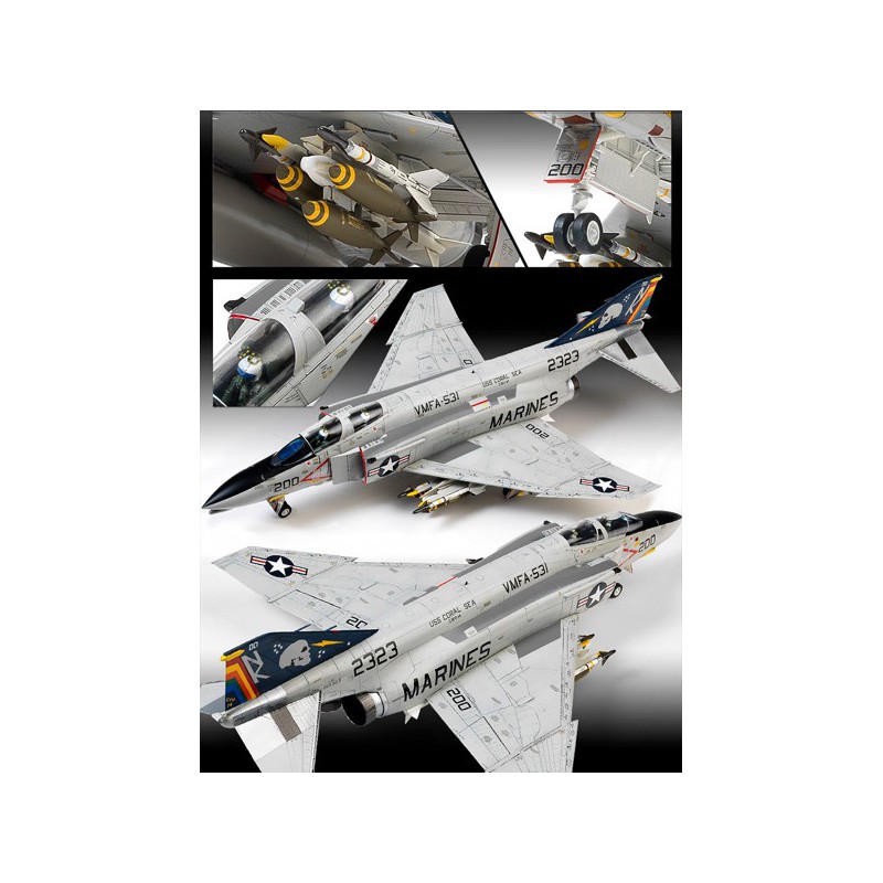 Maquette d'avion en plastique F-4B/N Gray Ghosts 1/48 Maquette d'avion en plastique F-4B/N Gray Ghosts 1/48