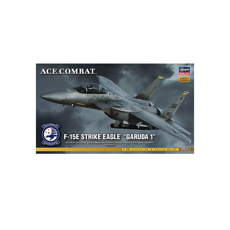 Maquette d'avion en plastique F-15E Ace Combat Garuda 1 1/72