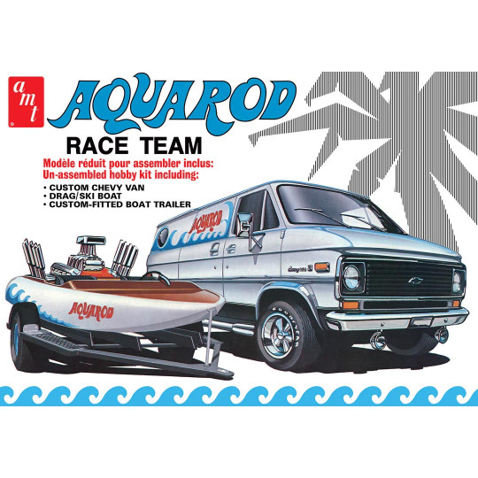 Plastic model AQUAROD Race Team Van + Boat 1:25 Plastic model AQUAROD Race...