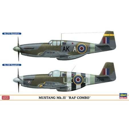 Maquette d'avion en plastique Combo MUSTANG Mk.III RAF 1/72