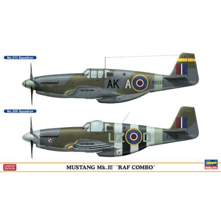 Plastikflugzeugmodell Combo Mustang Mk.iii Raf 1/72 | Scientific-MHD