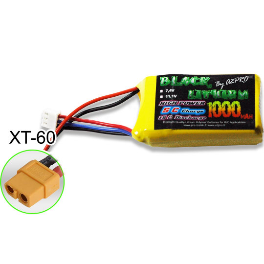 Lipo Bati für Radio -kontrollierte Lipo Black Lithium 1000mAh 15c 2s XT-60 Lipo Bati für Radio...
