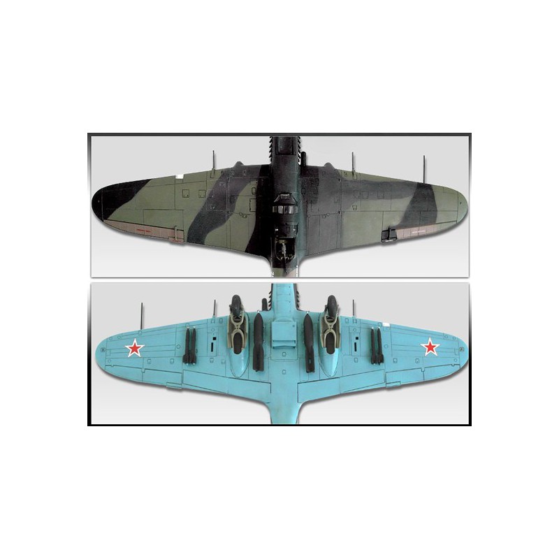 Maquette d'avion en plastique IL-2M & Panther D 1/72 Maquette d'avion en plastique IL-2M & Panther D 1/72