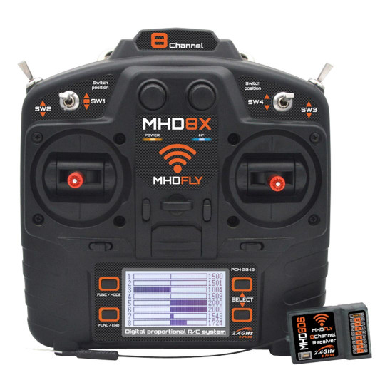 Ensemble pour radiocommande MHD8X Mode 2 Ensemble pour radiocommande...