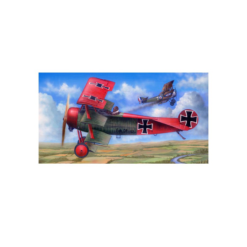 Maquette d'avion en plastique Fokker Dr.I 1/24