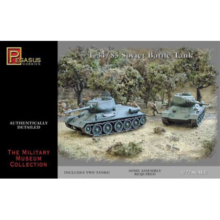 T-34/85 plastic tank model (2 pcs) 1/72 | Scientific-MHD