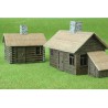 Mounted and painted diorama model 2 Cottage wood painted 1/144 | Scientific-MHD