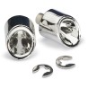 Accessoires pour voiture radiocommandée 2 Sorties Echappement Chrome