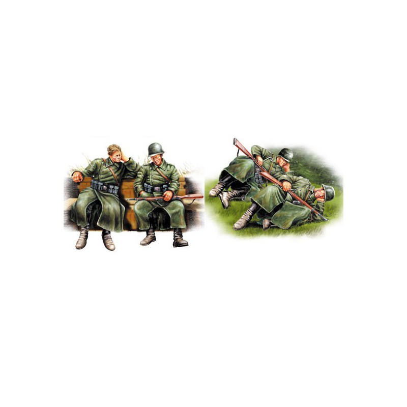 Figurine GERMAN INFANTRY-Taking at rest 1/35