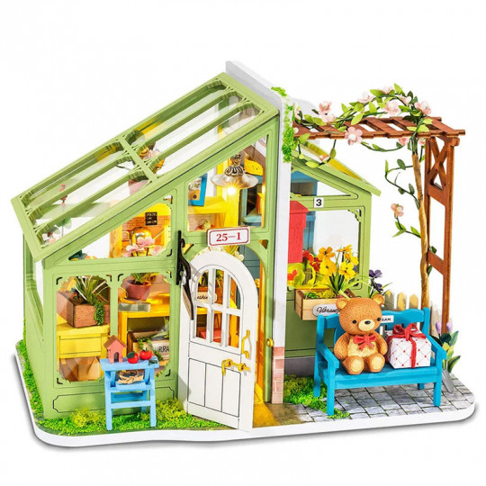 Puzzle 3D bois, Diorama cale-livres Sunshine Town