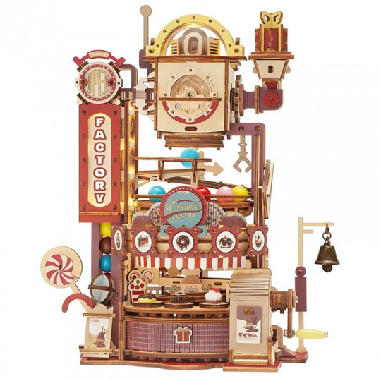 Puzzle 3D mécanique intermédiaire pour maquette Fabrique de chocolats Puzzle 3D mécanique...