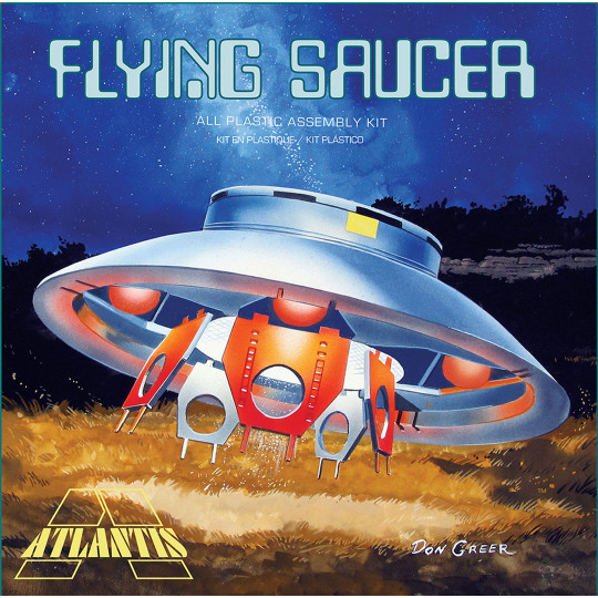 Plastic science fiction model Invader flying saucer 1:72 Plastic science fiction...