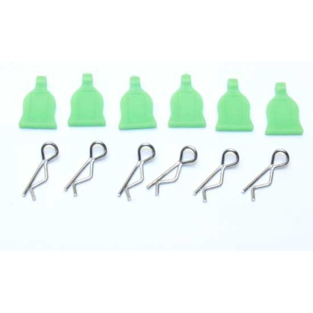 Radio -controlled car accessories 6 clips at ENLEV. fast green | Scientific-MHD